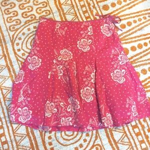 J. Crew Pink Floral A-Line Skirt 14 pink white